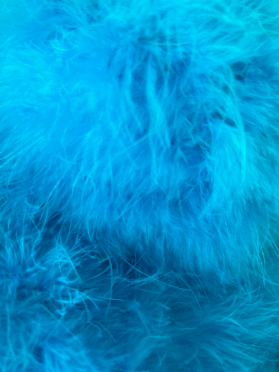 The 'Lana' Turquoise Fluffy Marabou Feather Hat